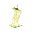 Green apple core Royalty Free Stock Photo