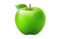 Green apple cut out and isolated on a white background Royalty Free Stock Photo