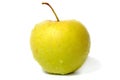 Green apple dew drops Royalty Free Stock Photo