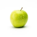 Green apple with dew drops Royalty Free Stock Photo