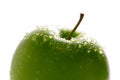 Green apple with dewdrops Royalty Free Stock Photo