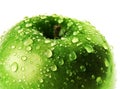 Green apple with drop Royalty Free Stock Photo