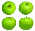 Green apple with drop Royalty Free Stock Photo