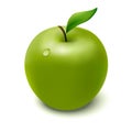 Green apple with droplet
