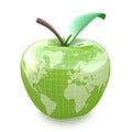 Green apple earth design