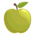 Green apple element icon cartoon vector. Produce section Royalty Free Stock Photo