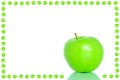 Green apple frame Royalty Free Stock Photo