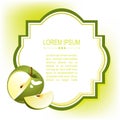 Green apple frame Royalty Free Stock Photo