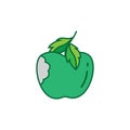 green apple fruit icon vector illustration Royalty Free Stock Photo
