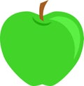 Green Apple Fruit Vector Isolated Royalty Free Stock Photo