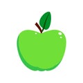 Green apple fruit vector illustration isolated on background Royalty Free Stock Photo