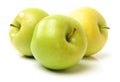 Green apple fruits with cut Royalty Free Stock Photo