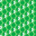 Green apple geometric shape seamless pattern background