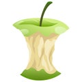 Green Apple Granny Smith Bitten Fruit Illustration Vector Royalty Free Stock Photo