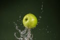 Green Apple on Green Background