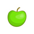 Green apple icon, cartoon style Royalty Free Stock Photo