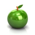 Green apple icon 3d illustration Royalty Free Stock Photo