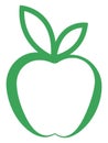 Green apple, icon icon Royalty Free Stock Photo