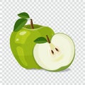 Green apple icon isolated on white background Royalty Free Stock Photo