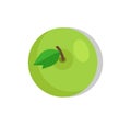 Green Apple, Isolated Fruit, Vector Illustration Royalty Free Stock Photo