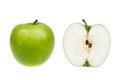 Green apple isolated over white Royalty Free Stock Photo