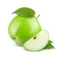 Green apple. Isolated on white background Royalty Free Stock Photo