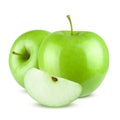 Green apple. Isolated on white background. Royalty Free Stock Photo
