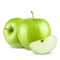 Green apple. Isolated on white background. Royalty Free Stock Photo