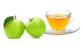 Cup glass of apple cider tea . Royalty Free Stock Photo