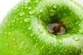 Green apple macro in selective focus Royalty Free Stock Photo