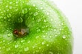 Green apple macro in selective focus Royalty Free Stock Photo