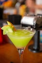 Green apple martini Royalty Free Stock Photo