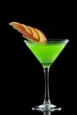 Green apple martini Royalty Free Stock Photo