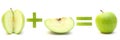 Green apple mathematics Royalty Free Stock Photo