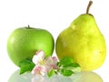 Green apple & pear Royalty Free Stock Photo