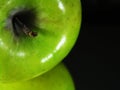 Green apple reflection Royalty Free Stock Photo