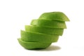 Green apple slices