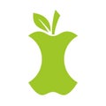 Green apple stub vector icon