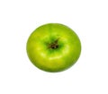 Green apple top view. Isolated Royalty Free Stock Photo