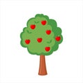 Green Apple tree full of red apples Royalty Free Stock Photo