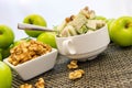 Green apple and walnut salad Royalty Free Stock Photo