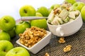 Green apple and walnut salad Royalty Free Stock Photo