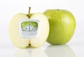 Green Apple and weight measurement meter