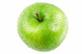 Green apple on white background. Neural network AI generated Royalty Free Stock Photo