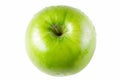 Green apple on white background. Neural network AI generated Royalty Free Stock Photo