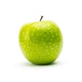 Green apple on white Royalty Free Stock Photo