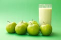 Green apple yogurt drink