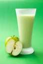 Green apple yogurt drink