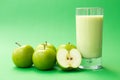 Green apple yogurt drink