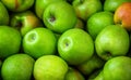 Green apples background